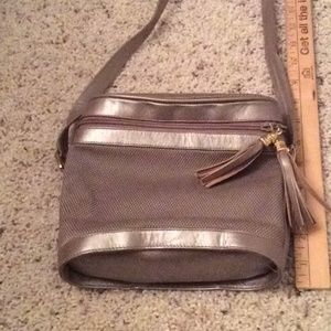 Pewter crossbody bag